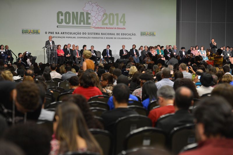 Abertura da 2ª Conferência Nacional de Educação (Conae). Divergências sobre o documento de referência para a Conferência Nacional de Educação 2018 separam em diferentes fronts o MEC e diversas entidades participantes do Fórum Nacional de Educação (FNE). (Crédito: Valter Campanato/Agência Brasil)