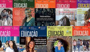 montagem edições de 2023 da revista Educação